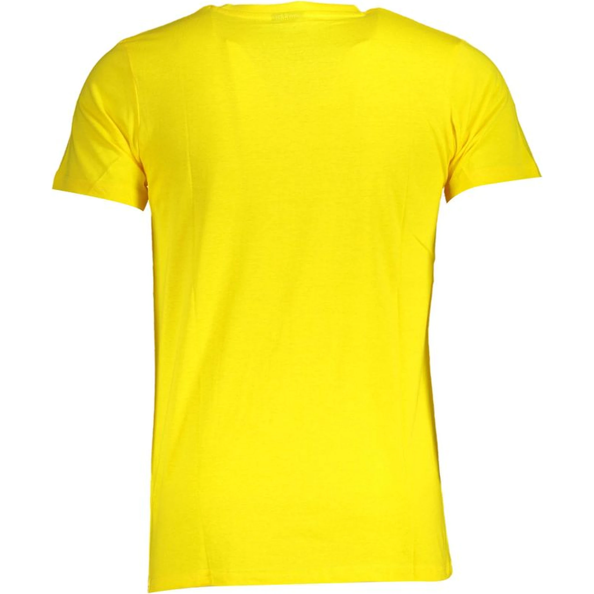 Yellow Cotton Men T-Shirt