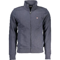 Blue Cotton Men Sweater
