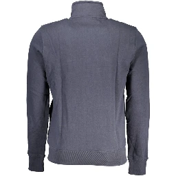 Blue Cotton Men Sweater