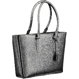 Black Polyethylene Women Handbag