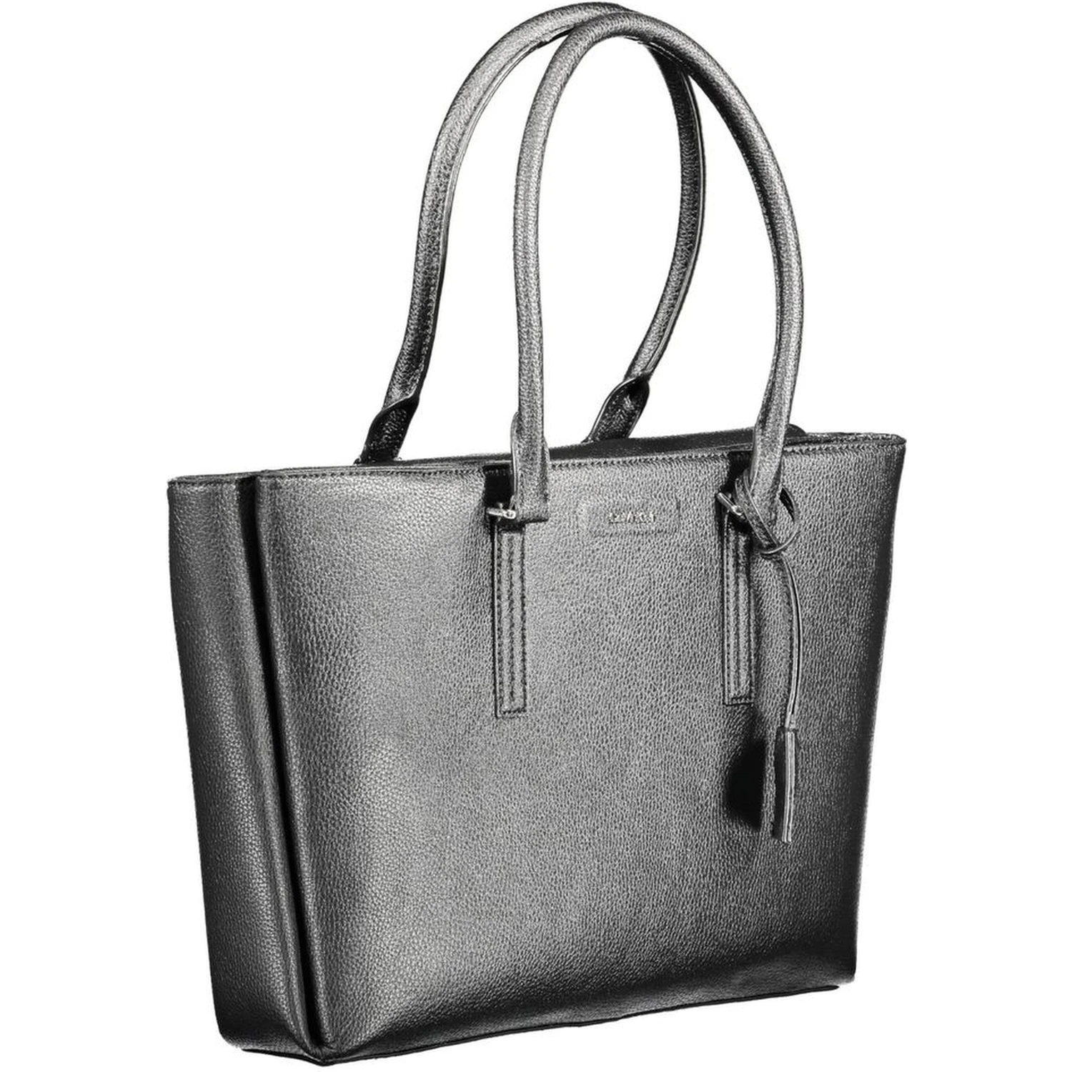 Black Polyethylene Women Handbag