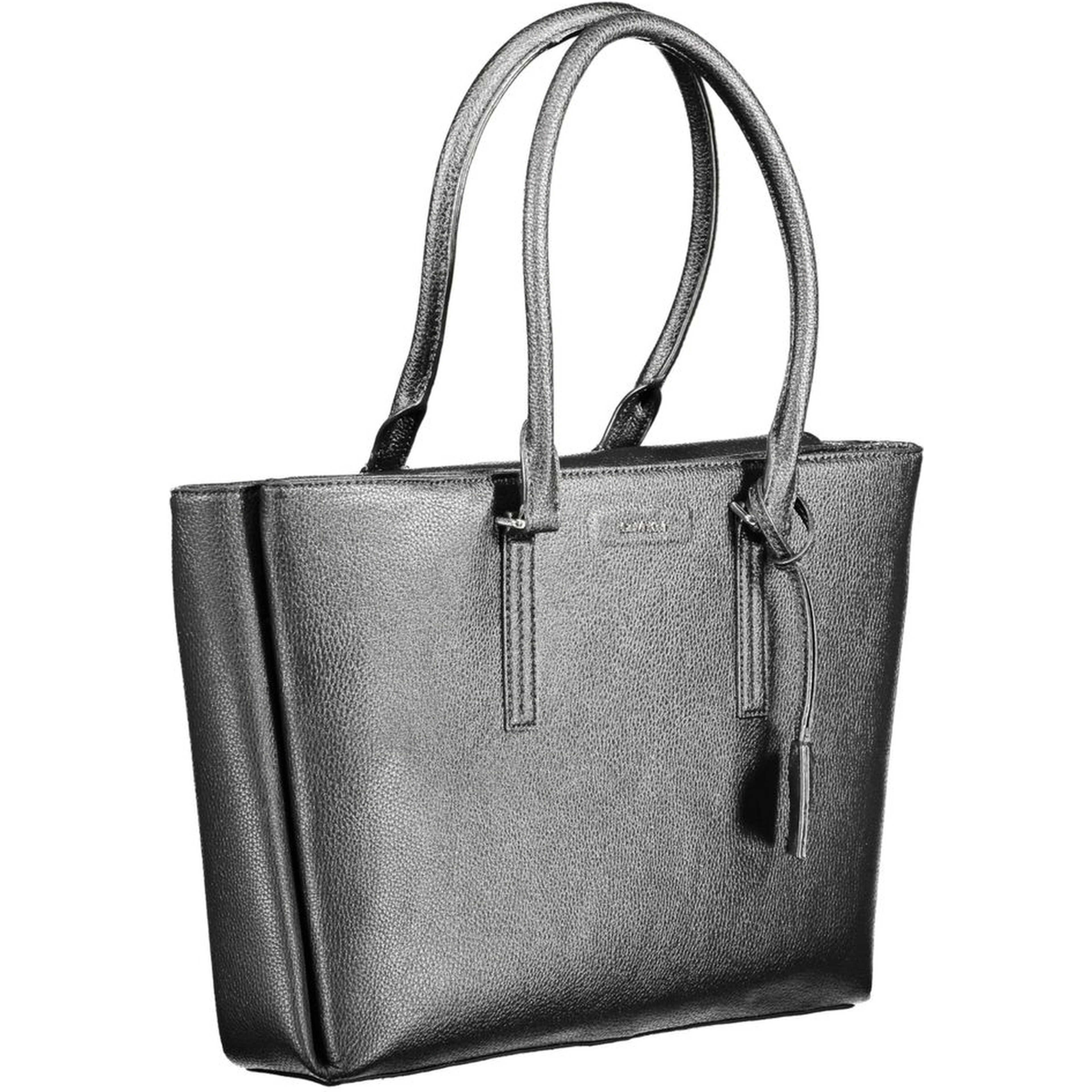Black Polyethylene Women Handbag