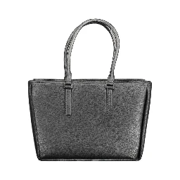 Black Polyethylene Women Handbag