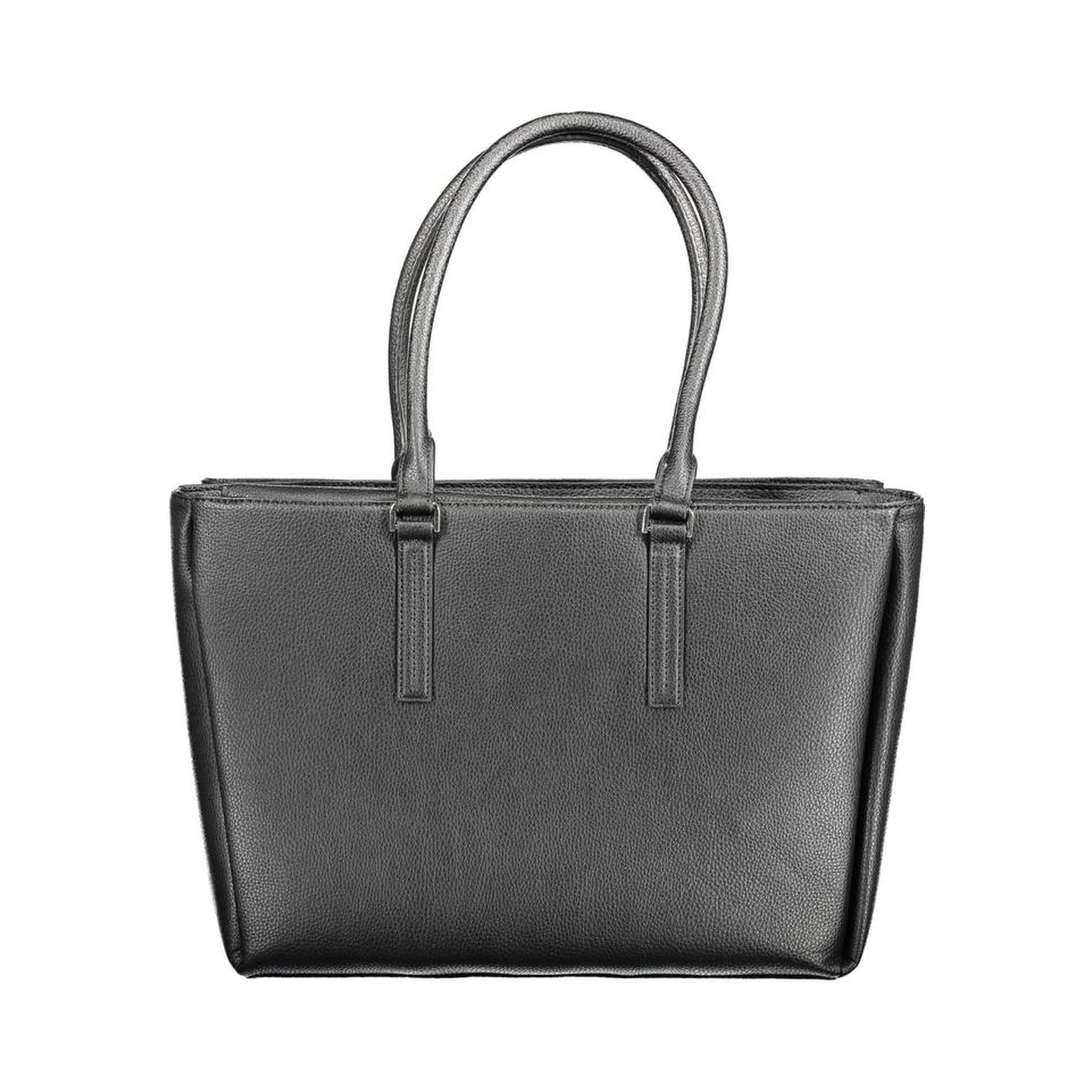 Black Polyethylene Women Handbag