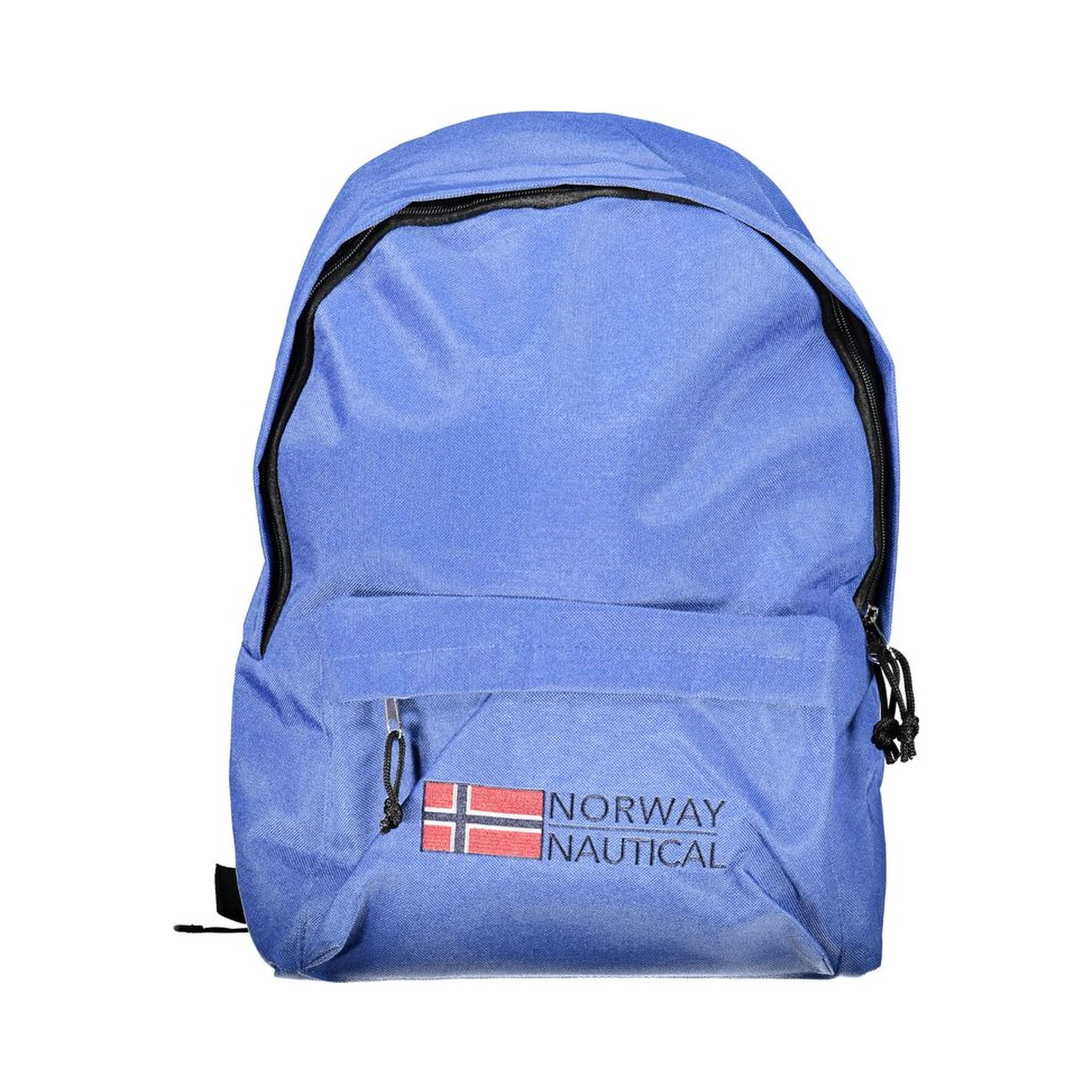 Blue Polyester Men Backpack