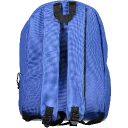 Blue Polyester Men Backpack