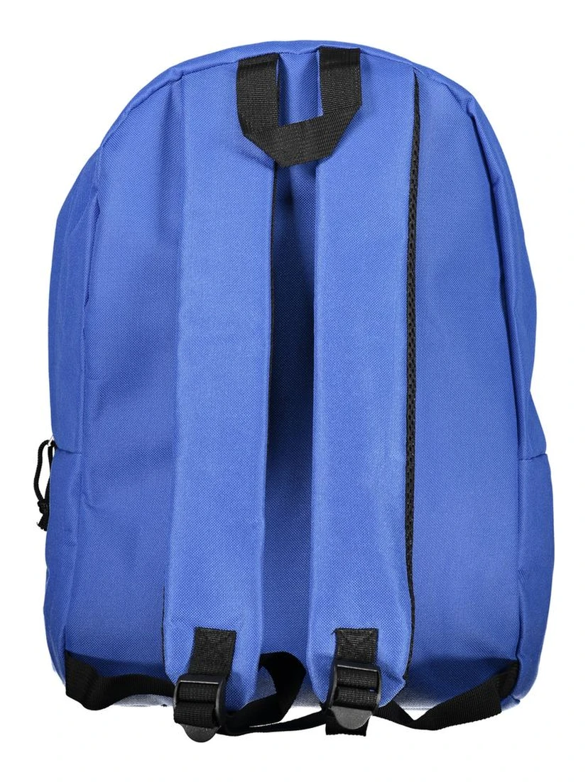 Blue Polyester Men Backpack