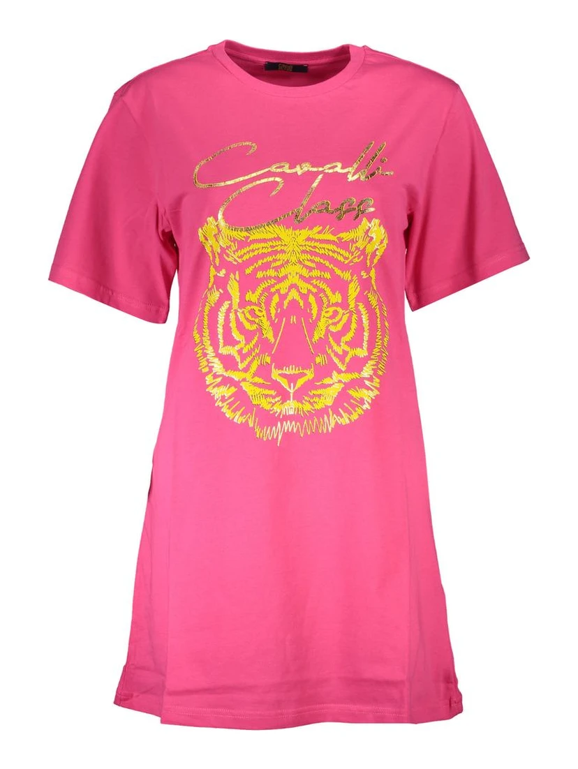 Pink Cotton Women T-Shirt