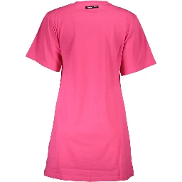 Pink Cotton Women T-Shirt
