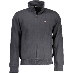Black Cotton Men Sweater