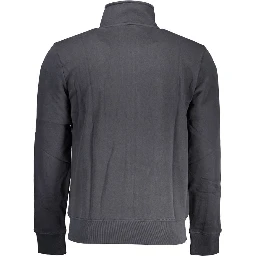 Black Cotton Men Sweater