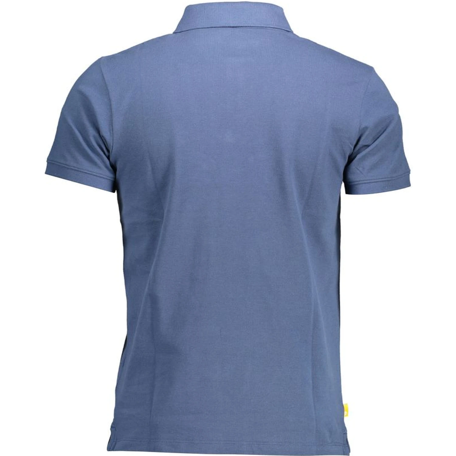 Blue Cotton Men Polo Shirt