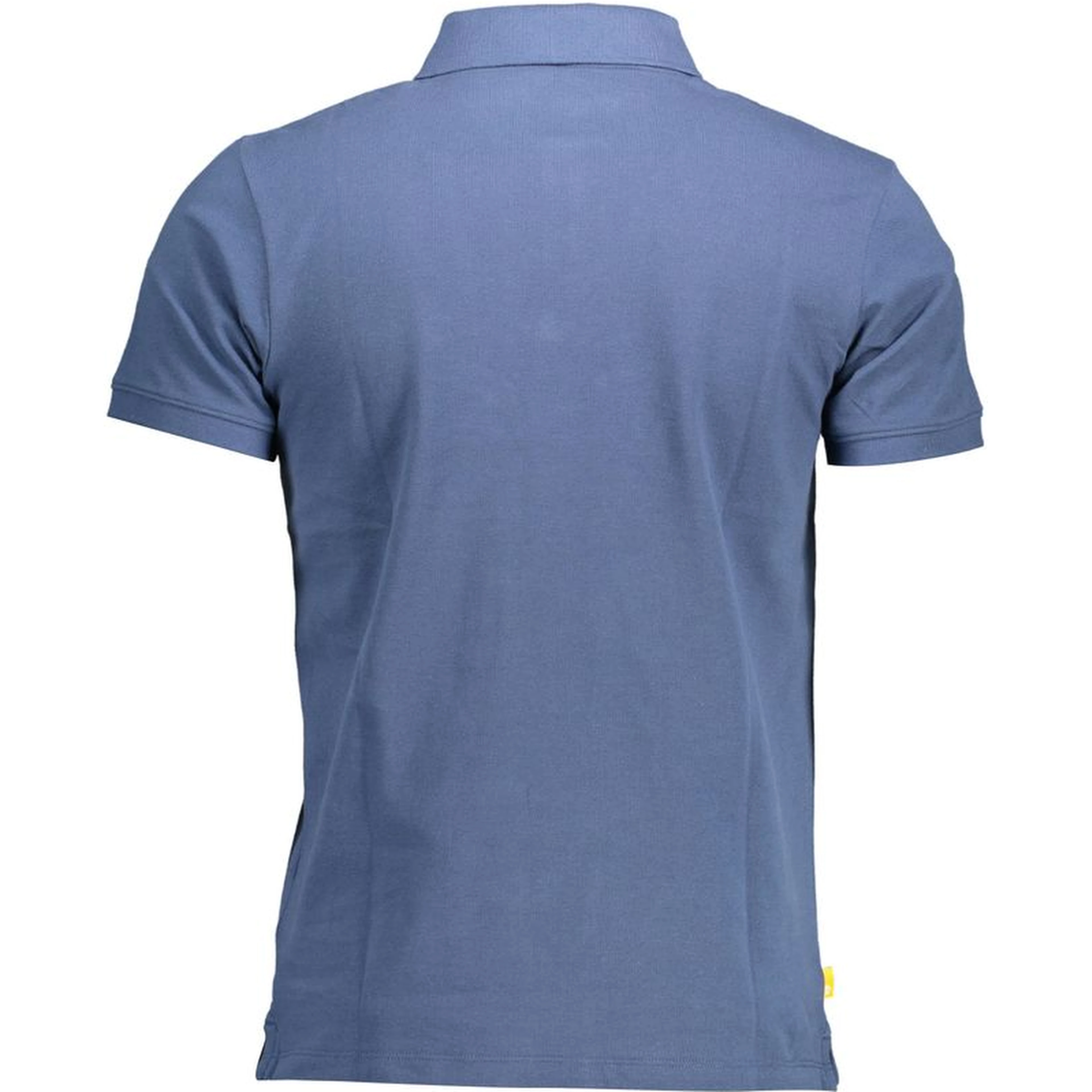 Blue Cotton Men Polo Shirt