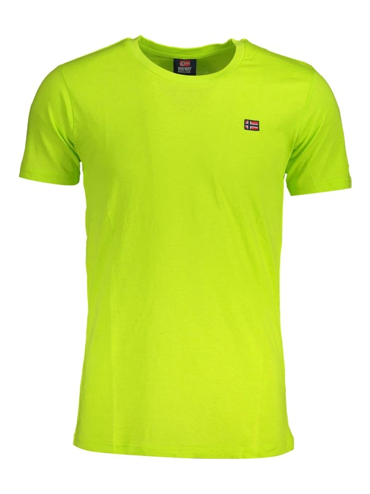 Yellow Cotton Men T-Shirt