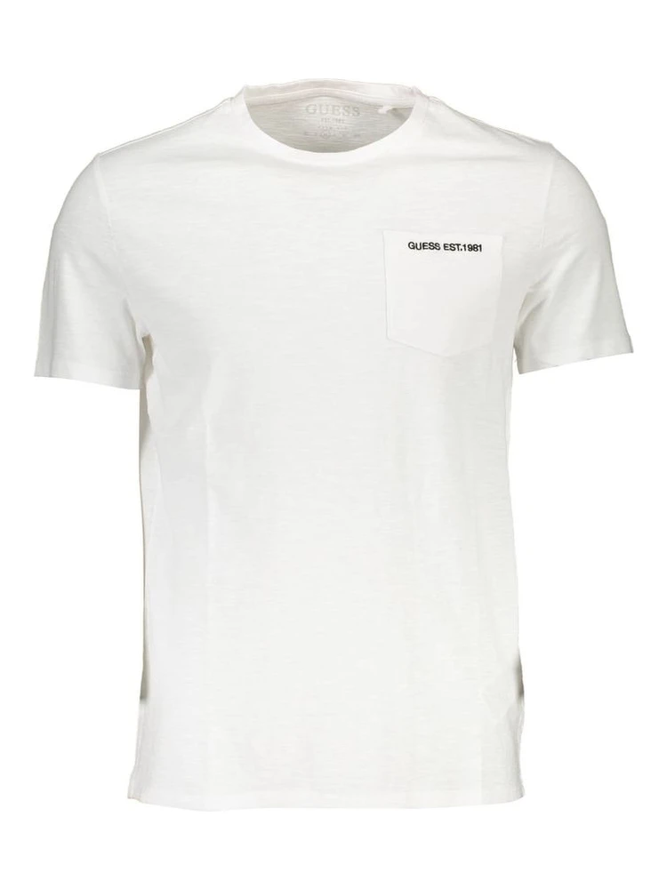 White Cotton Men T-Shirt