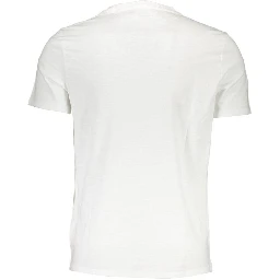 White Cotton Men T-Shirt
