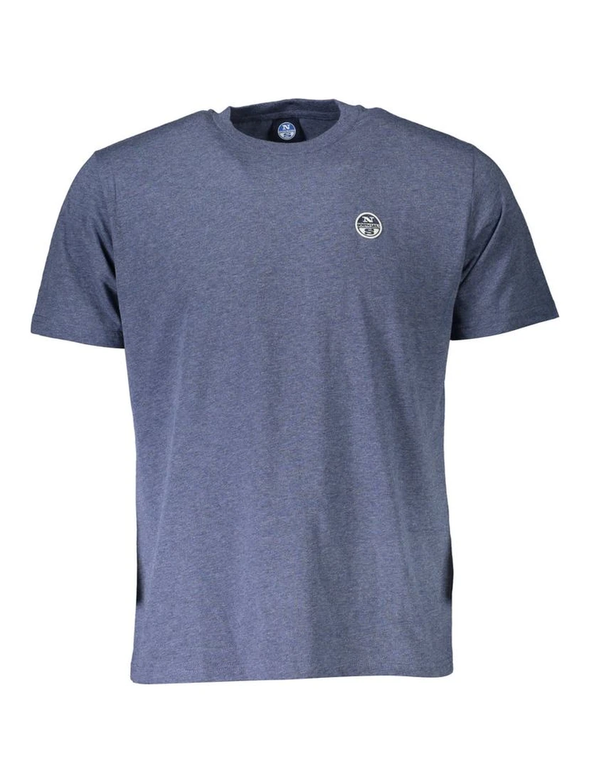 Blue Cotton Men T-Shirt