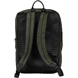 Green Polyester Men Backpack