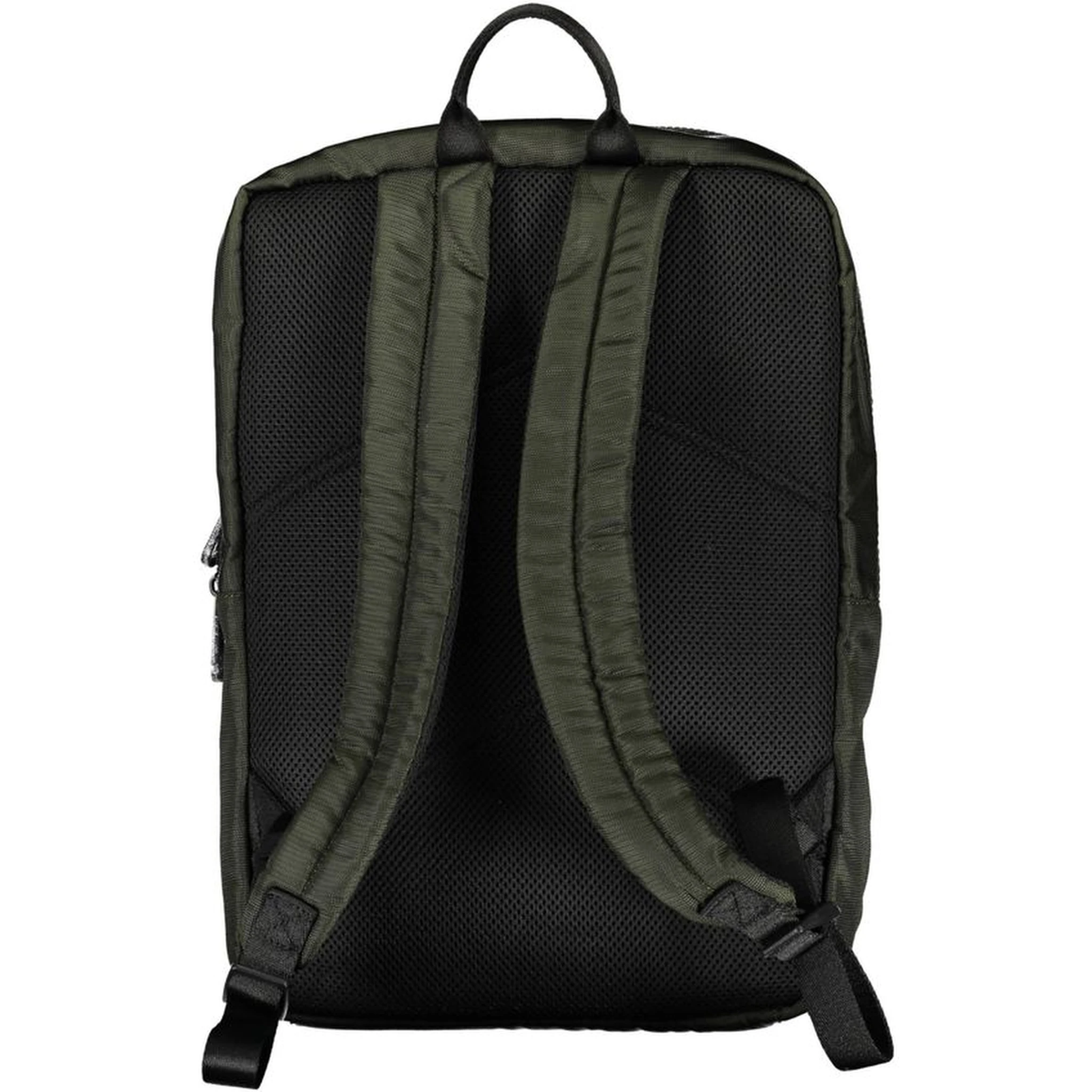 Green Polyester Men Backpack