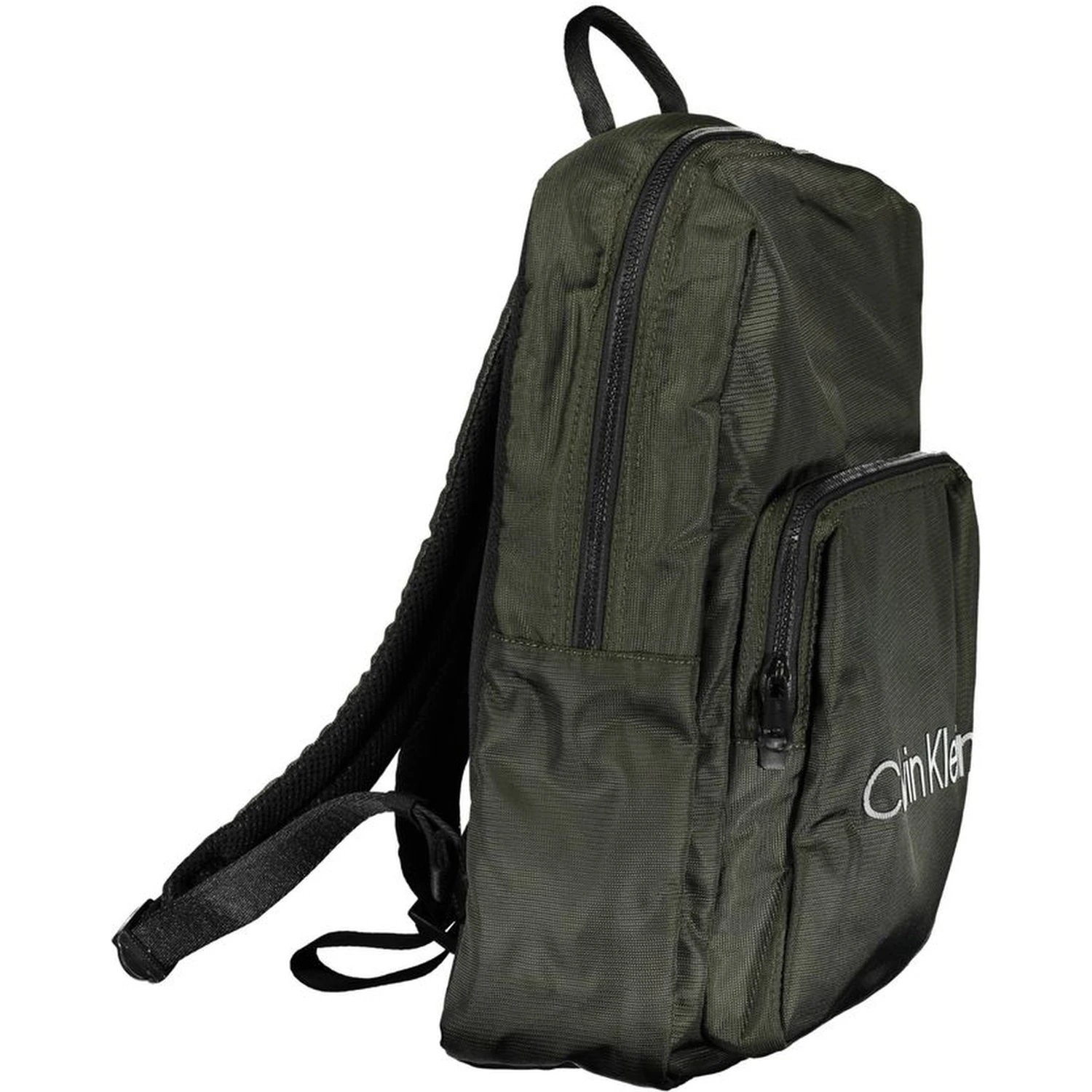Green Polyester Men Backpack