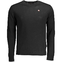 Black Wool Men Sweater