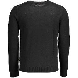 Black Wool Men Sweater