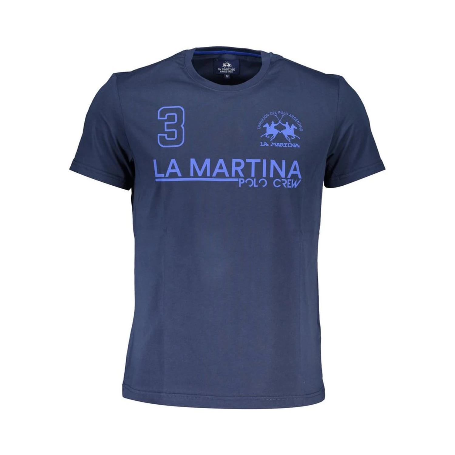 Blue Cotton Men T-Shirt