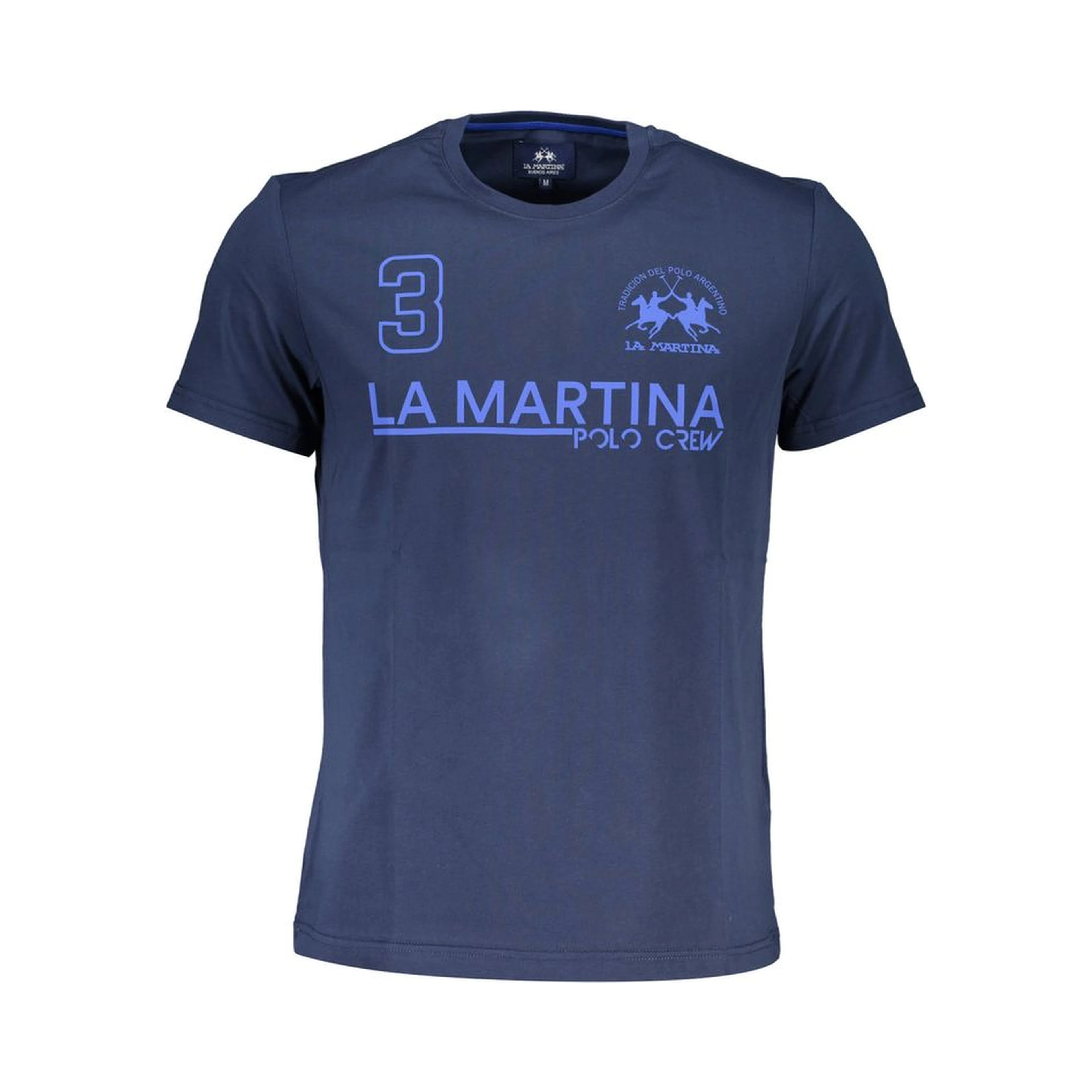 Blue Cotton Men T-Shirt