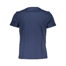 Blue Cotton Men T-Shirt