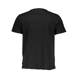 Black Cotton Men T-Shirt