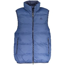 Blue Polyamide Men Jacket
