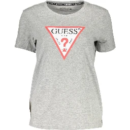 Gray Cotton Women T-Shirt