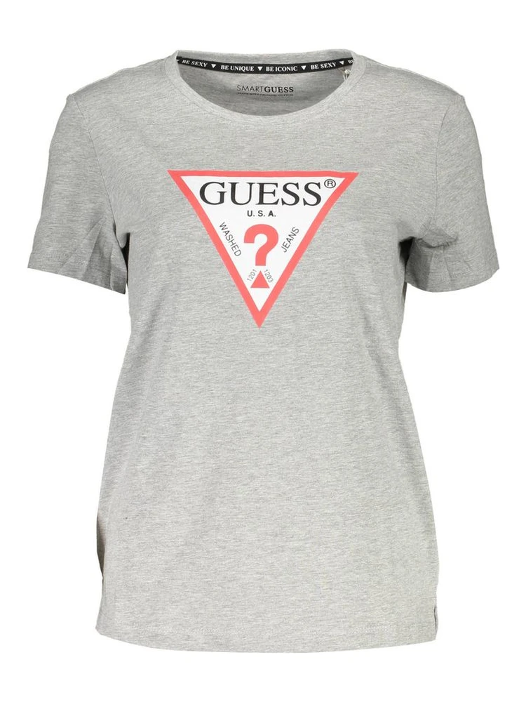 Gray Cotton Women T-Shirt