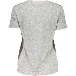 Gray Cotton Women T-Shirt