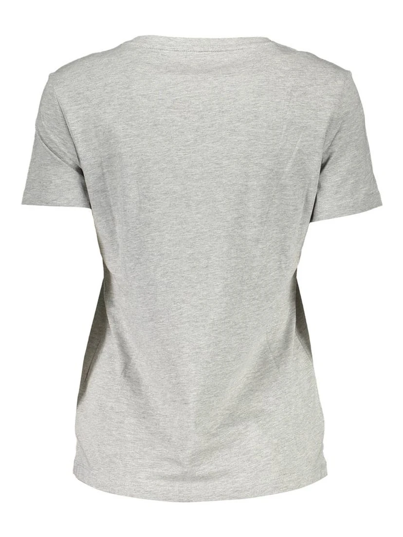 Gray Cotton Women T-Shirt