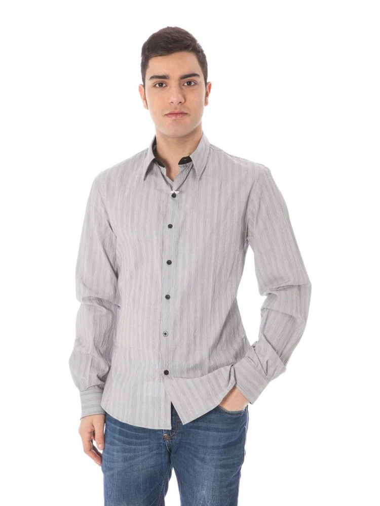 White Cotton Men Shirt