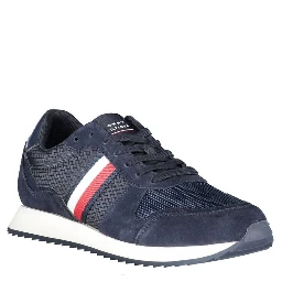 Blue Polyester Men Sneaker