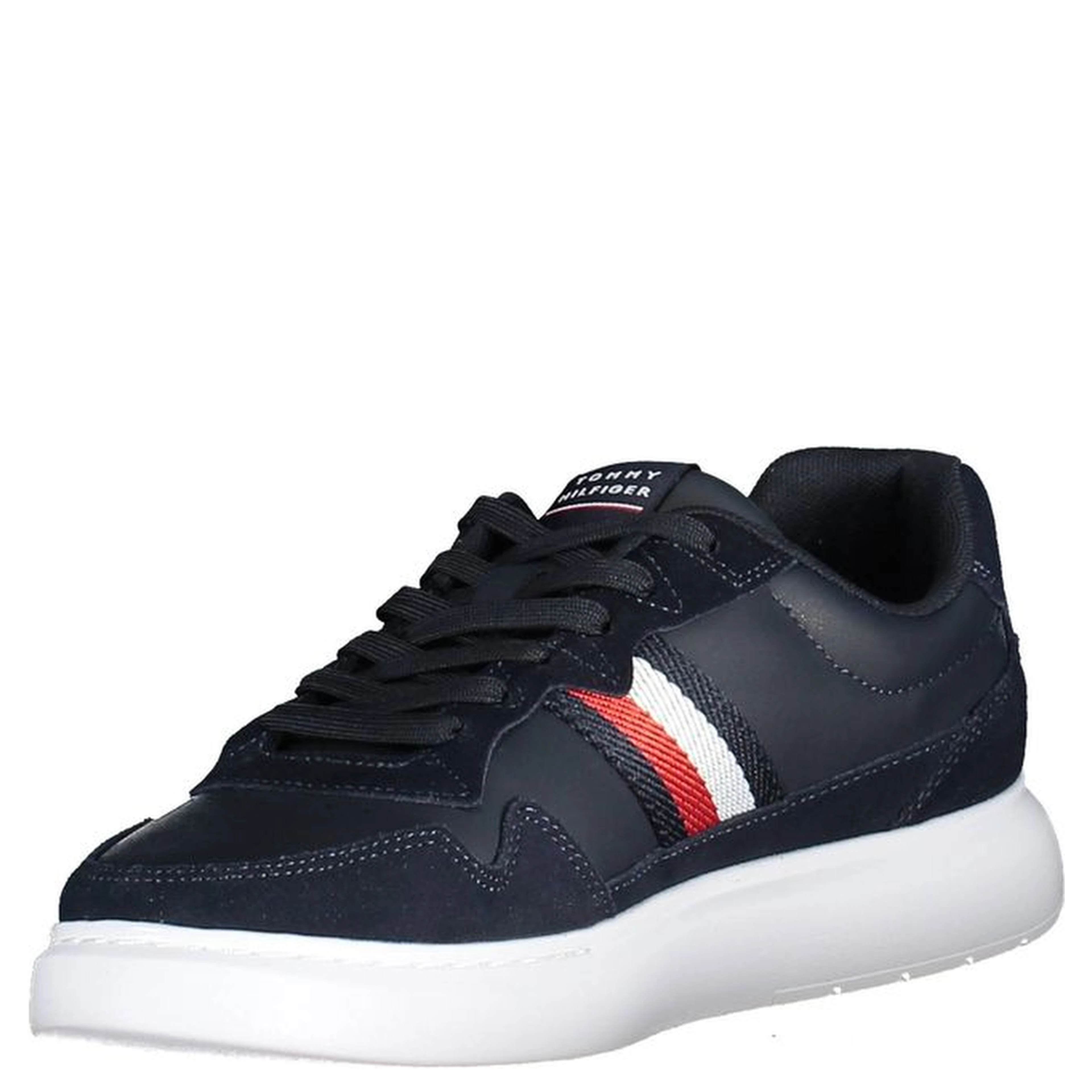 Blue Leather Men Sneaker