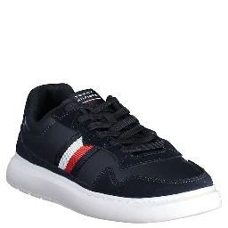 Blue Leather Men Sneaker