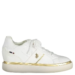 White Polyester Women Sneaker