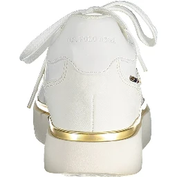 White Polyester Women Sneaker