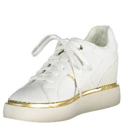 White Polyester Women Sneaker