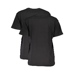 Black Cotton Women T-Shirt