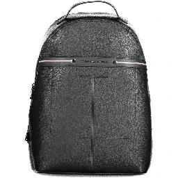 Black Polyethylene Men Backpack