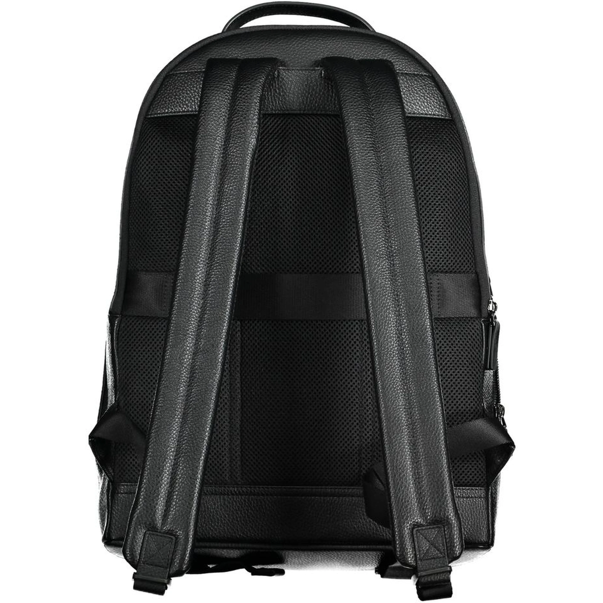 Black Polyethylene Men Backpack