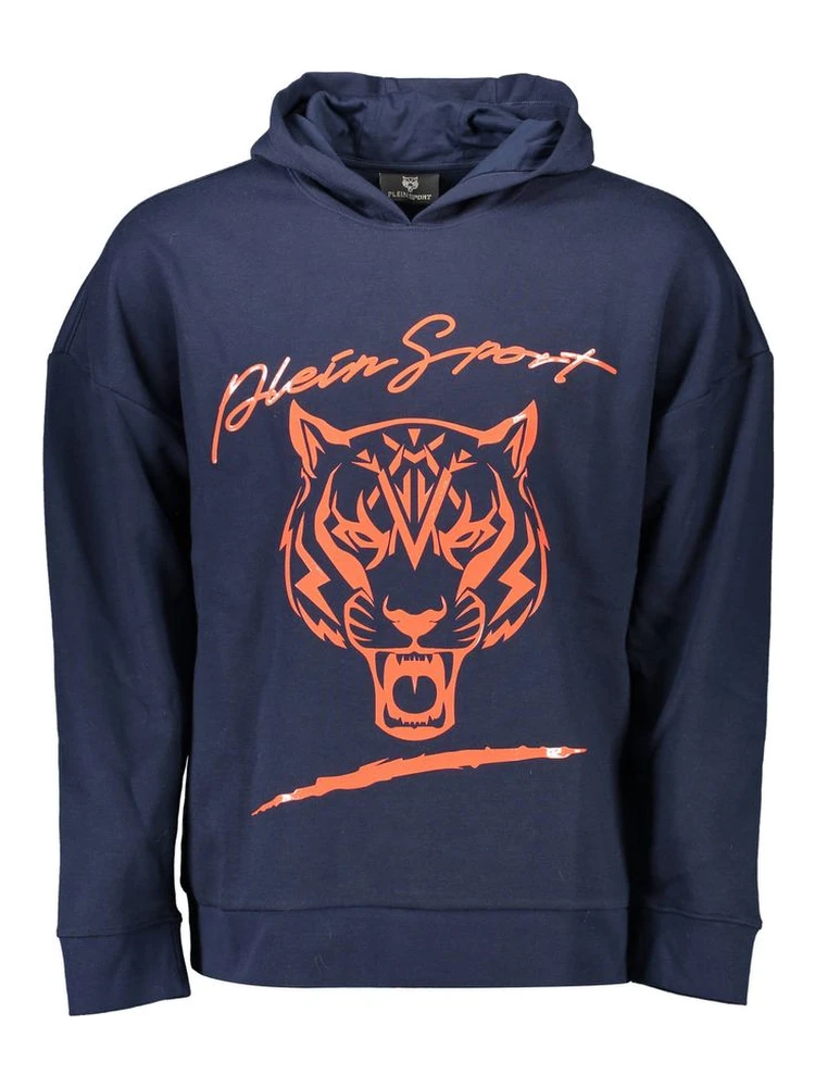 Blue Cotton Men Sweater