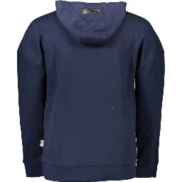 Blue Cotton Men Sweater