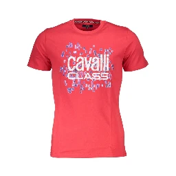 Red Cotton Men T-Shirt
