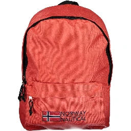 Red Polyester Men Backpack