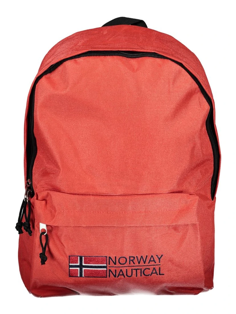 Red Polyester Men Backpack